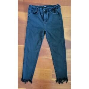 VERVET Jeans Women's 30 Black Ankle Skinny Fit Lace Hem